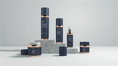 Цветни пластмасови козметични бурканчета